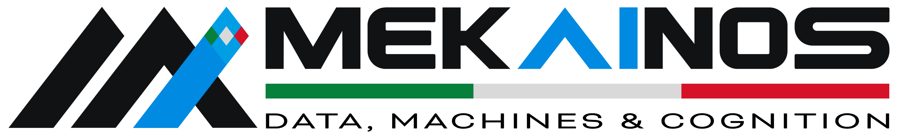 Logo orizzontale Mekainos per fondo chiaro