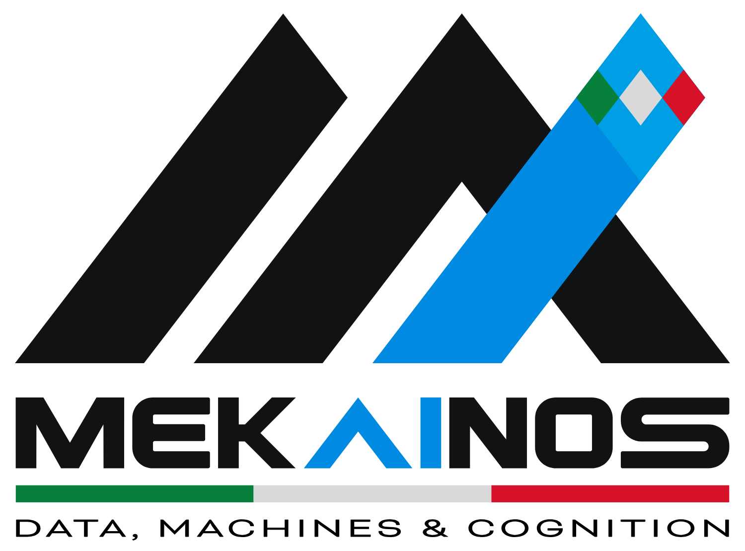 Logo verticale Mekainos per fondo chiaro